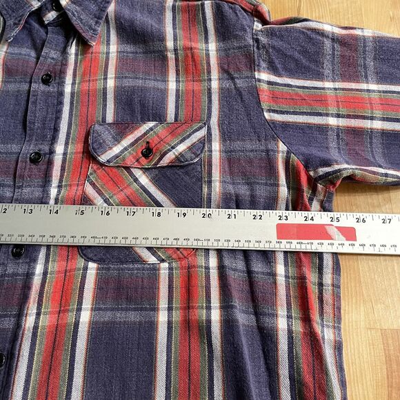 Vintage Mr. Leggs Shirt Plaid Flannel Button Up USA Made Mens‎ XLT 17-17.5 EUC - Picture 8 of 9